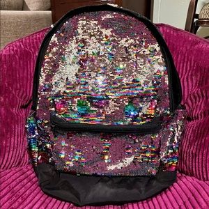 VS PINK sequin large backpack/book bag in EXCELLENT USED CONDTIONNo rips/tears.